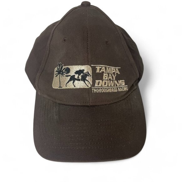 Tampa Bay Downs Thoroughbred Racing Brown Snapback Ball Cap Horse - Picture 1 of 4
